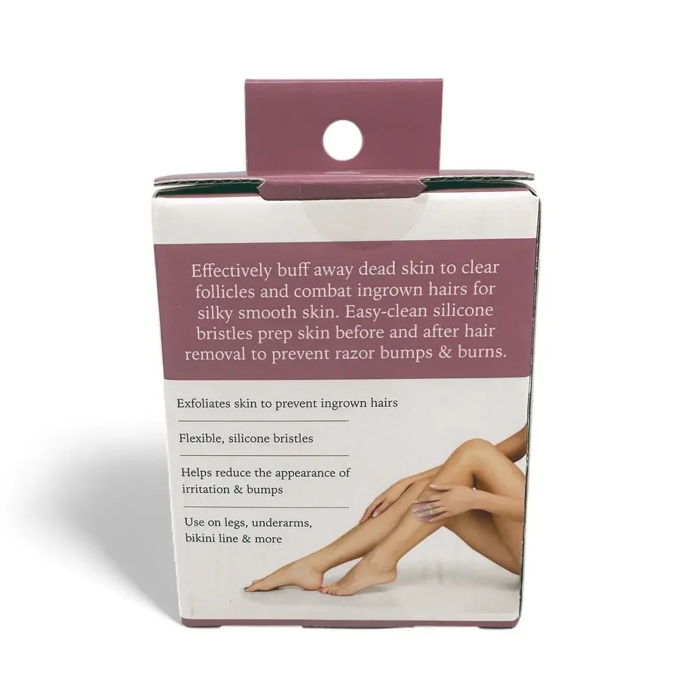 Exfoliating Silicone Skin Brush Banish Ingrown Hairs and Razor Bumps
